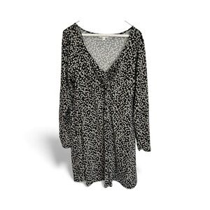 BP Black and White Floral Midi Dress